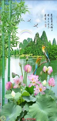 Download file File phong thủy đứng thác nước PTD305 (chuẩn in) chất lượng cao