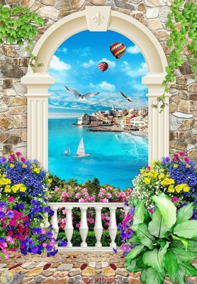 Tải file File phong thủy đứng thác nước PTD306 (PSD) cho in ấn quảng cáo