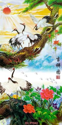 Hình ảnh gốc File phong thủy đứng thác nước PTD42 (để in khổ lớn)