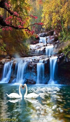 Mua file gốc File phong thủy đứng thác nước PTD425 (in ấn) tại Filetranh.com