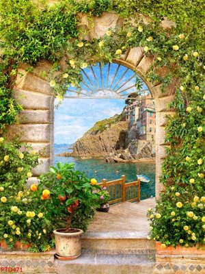 File gốc File phong thủy đứng thác nước PTD471 (trang trí) phòng trẻ em