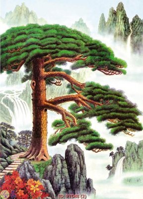 Ảnh gốc File phong thủy đứng thác nước PTD48 (độ nét cao) in tráng gương