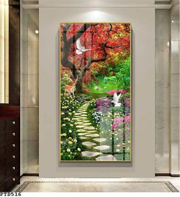 Download file gốc File phong thủy đứng thác nước PTD516 (in mica) trang trí