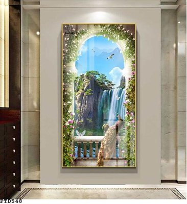 Tải file File phong thủy đứng thác nước PTD548 (ảnh gốc) in tráng gương