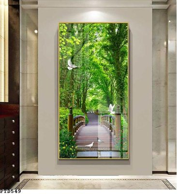 Download file gốc File phong thủy đứng thác nước PTD549 (in lụa) nghệ thuật