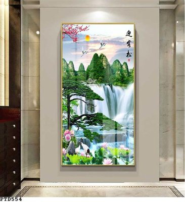 Tải file File phong thủy đứng thác nước PTD554 (gốc) làm file quảng cáo