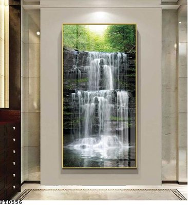 File PSD File phong thủy đứng thác nước PTD556 (bản gốc) đã tách nền