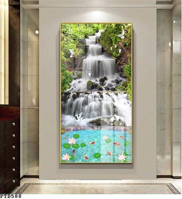Chi tiết file gốc File phong thủy đứng thác nước PTD588 (cho in tráng gương)