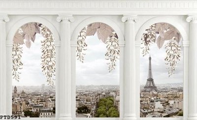 File tranh File phong thủy đứng thác nước PTD591 (bản gốc) treo phòng ăn