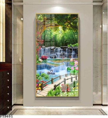 File in ấn cao cấp File phong thủy đứng thác nước PTD601 (file gốc)