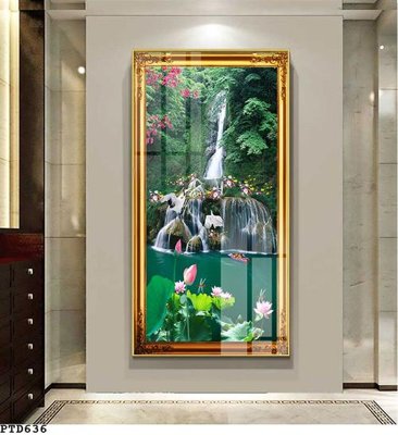 File ảnh File phong thủy đứng thác nước PTD636 (gốc) in biển hiệu