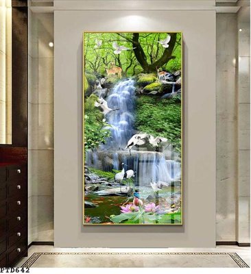 File PSD File phong thủy đứng thác nước PTD642 (bản gốc) dễ dàng edit