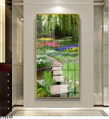 File ảnh File phong thủy đứng thác nước PTD645 (gốc) dùng in Pano