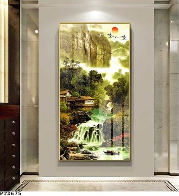 File in trần File phong thủy đứng thác nước PTD675 (bản gốc) hoa văn