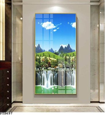 File gốc File phong thủy đứng thác nước PTD697 (thiết kế) độc quyền