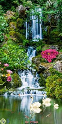 File in trần File phong thủy đứng thác nước PTD70 (bản gốc) mây trời