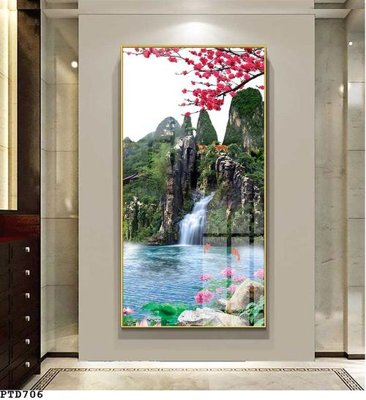 File gốc File phong thủy đứng thác nước PTD706 (cho in ấn) từ Filetranh.com