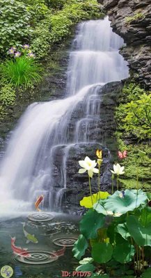 Tải file File phong thủy đứng thác nước PTD75 (ảnh gốc) in tranh kính