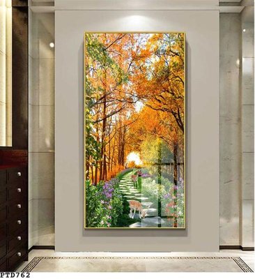 File gốc in ấn File phong thủy đứng thác nước PTD762 (sẵn sàng tải về)