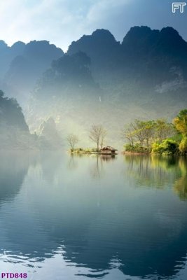 File gốc File phong thủy đứng thác nước PTD848 (phong cách) cổ điển