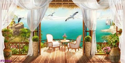 File in mica File phong thủy đứng thác nước PTD961 (bản gốc) sắc sảo