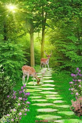 File gốc File phong thủy đứng thác nước PTD98 (ảnh chi tiết) để in lụa