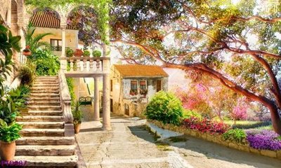 Download file tranh File phong thủy đứng thác nước PTD987 (file gốc PSD)