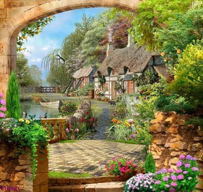 File tranh File phong thủy đứng thác nước PTD993 (bản gốc) trang trí văn phòng