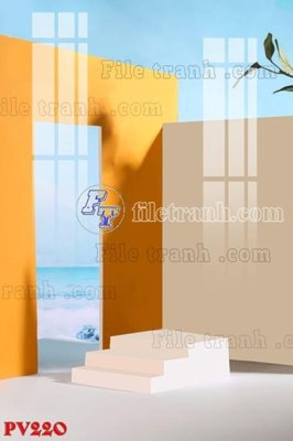 File tranh File gốc in phông live tream phòng phát sóng trực tiếp PV220 (gốc) chủ đề thành phố