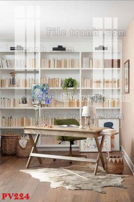 Download file gốc File gốc in phông live tream phòng phát sóng trực tiếp PV224 (in lụa) tranh 3D