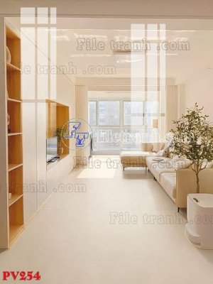 File tranh File gốc in phông live tream phòng phát sóng trực tiếp PV254 (gốc) in trên kính