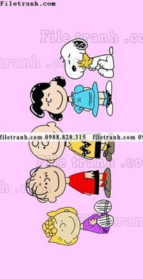 File tranh Phim Hoat Hinh Anime Snoopy 615 (gốc) phong cách tối giản