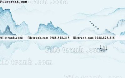 File tranh quảng cáo Phong canh thuy mac Trung Quoc 204 (file gốc) chuyên nghiệp