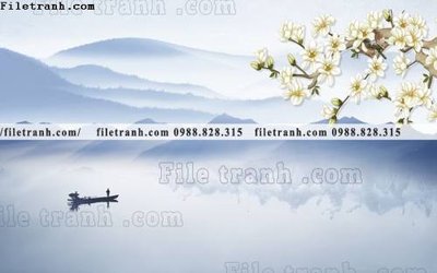 Ảnh gốc Phong canh thuy mac Trung Quoc 341 (độ nét cao) in tráng gương