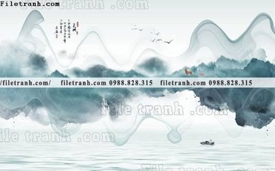 File ảnh Phong canh thuy mac Trung Quoc 362 (gốc) in decal dán tường