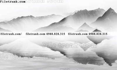 File tranh ảnh gốc Phong canh thuy mac Trung Quoc 372 dùng cho in khổ lớn