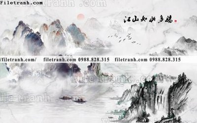 File tranh gốc Phong canh thuy mac Trung Quoc 377 chủ đề hiện đại