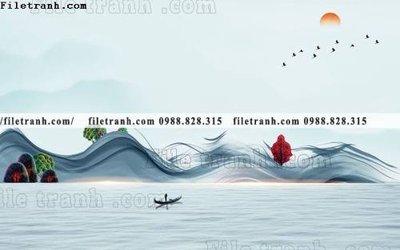 Hình ảnh file gốc Phong canh thuy mac Trung Quoc 427 cho in UV