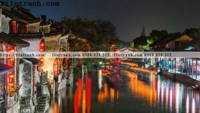 Tải file Phong canh toa nha co Zhang Jiangnan 132 (gốc) làm tranh treo tường