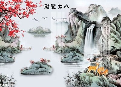 File gốc File gốc in tranh tổng hợp Q10777 (in lụa) trang trí tường