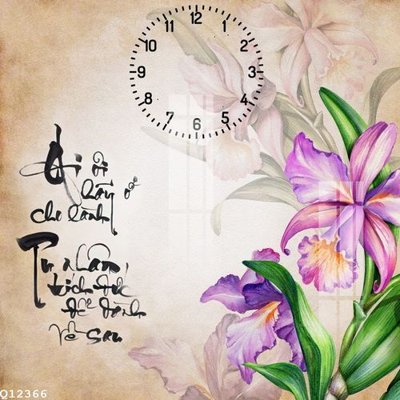 File gốc File gốc in tranh tổng hợp Q12366 (in lụa) chi tiết cao