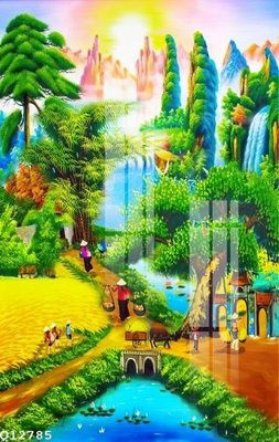 File in trần File gốc in tranh tổng hợp Q12785 (bản gốc) bầu trời