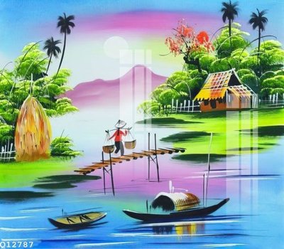 File tranh trang trí File gốc in tranh tổng hợp Q12787 (file gốc)