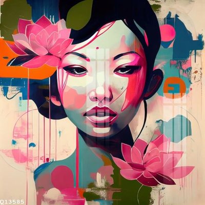 File gốc File gốc in tranh tổng hợp Q13585 (in tráng gương) hiện đại