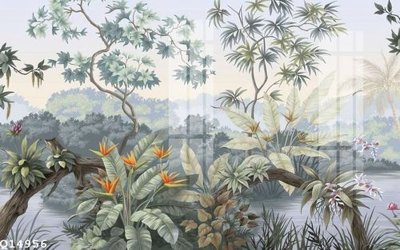 Download file gốc File gốc in tranh tổng hợp Q14956 (in lụa) hoa lá