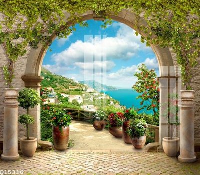 File gốc File gốc in tranh tổng hợp Q15316 (in lụa) tranh mã đáo