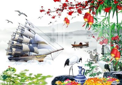 File ảnh File gốc in tranh tổng hợp Q1544 (gốc) cho trang trí nhà hàng