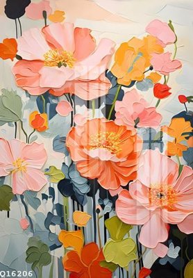 File gốc File gốc in tranh tổng hợp Q16206 (in lụa) họa tiết 3D