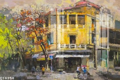 File tranh File gốc in tranh tổng hợp Q16258 (bản gốc) in lụa dán tường