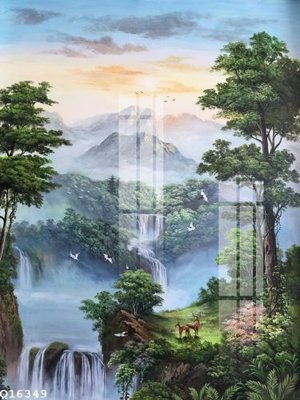 File gốc File gốc in tranh tổng hợp Q16349 (in lụa) tranh mã đáo